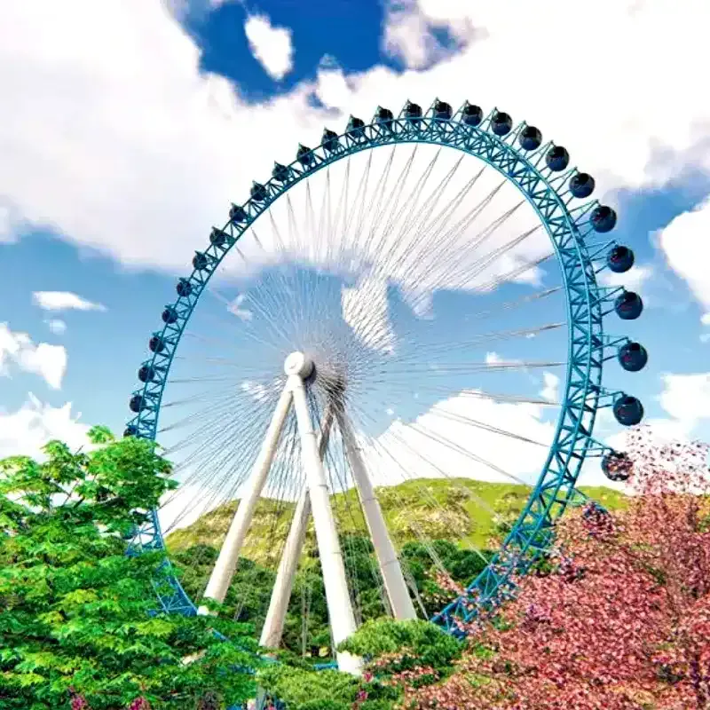 120m Pure steel cable Ferris Wheel