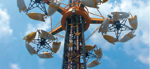 inside ferris wheel